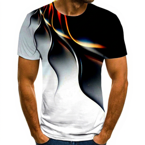 T-shirt OEM personnalisé avec logo, en polyester tricoté de haute qualité, anti-plis, séchage rapide, design par sublimation, vente en gros pour hommes - Product Image 1