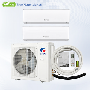 Sistema de Aire Acondicionado Multi Split Gratuito, 1 Unidad Exterior y 2 Unidades Interiores de Pared, R32, 24000 BTU, Sistemas HVAC, Aire Acondicionado Central Flexible - Product Image 1