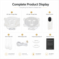 Vente directe d'usine, masque LED personnalisé à 7 couleurs et 8 modes, masque de luminothérapie rouge, masque de beauté facial, masque de luminothérapie infrarouge, masque facial LED
