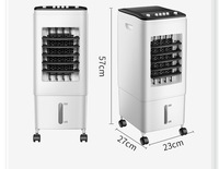 Ventilateur de refroidissement d'air oscillant électrique portable en plastique intelligent à faible bruit pour l'intérieur, 6 L, pour la maison, le bureau, l'hôtel, avec télécommande