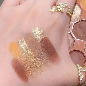 อายแชโดว์สีโทนอบอุ่นสี<span class=keywords><strong>น้ำตาล</strong></span>9สีมุกสีส้มสีชมพู - Product Image 6