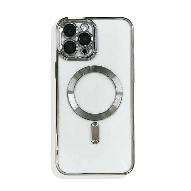 Hot Sale Electroplated Magnetic Phone Case With Lens Protector Full Protection Shockproof Cover for iPhone 15 14 Pro Max 13 12