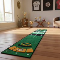 Tapis d'entraînement de golf professionnel 100 % polyamide, tapis de putting imprimé sur mesure, tapis réaliste à roulement authentique pour usage au bureau