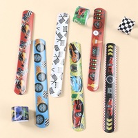 Bracelet élastique à thème automobile pour compétition de course, réunion de famille, jouet éducatif pour enfants, voiture de course
