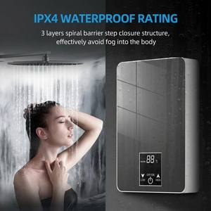 Chauffe-eau instantané intelligent sans réservoir, numérique LED, en acier inoxydable, 110V/220V, <span class=keywords><strong>petit</strong></span> modèle pour salle de bain - Product Image 3