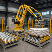 Machine de palettisation robotisée automatique personnalisable avec contrôle PLC et composants de boîte de vitesses/moteur pour sacs de mortier et cartons