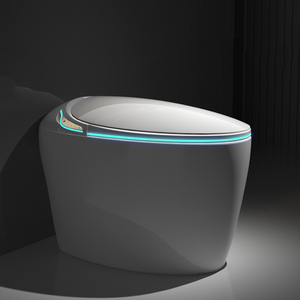 WC intelligent électrique automatique en céramique, à poser au sol, avec télécommande, siège chauffant, cuvette allongée, siphon en S, pour salle de bain - Product Image 3