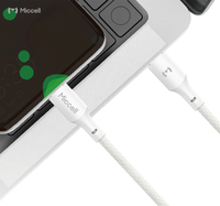 Câble USB-C vers C Miccell en gros, durable, 60W, charge rapide, avec matériau PVC et cœur en cuivre de haute qualité pour les utilisateurs d'iPhone