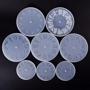 Оптовая продажа на заказ DIY настенные часы силиконовые формы для эпоксидной смолы