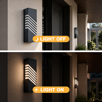 BOHONG Applique murale LED carrée populaire et durable pour jardin paysager, en acier inoxydable 304, effet marbre, étanche IP65, 8W, garantie 5 ans pour l'extérieur