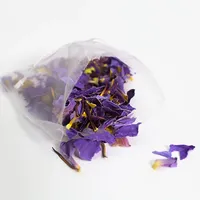 Thé aux herbes en gros sous marque privée, thé personnalisé aux fleurs de lotus bleues entières séchées, sachet de thé pyramidal