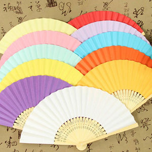 1 Abanico Plegable de Papel y Bambú, Abanicos Personalizados para Bodas, Decoración para Fiestas, Arte y Manualidades, Abanico de Danza China, Adornos para el Hogar, Regalos - Product Image 3