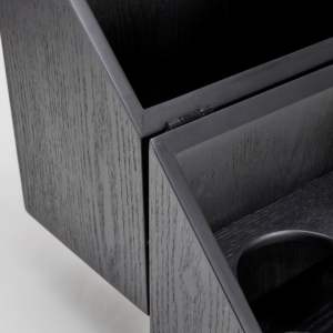 Boîte à vin et whisky en MDF noir exquis, faite à la main, découpée au laser, design élégant, couvercle à charnière, compartiments internes, rangement sûr et présentation élégante - Product Image 6