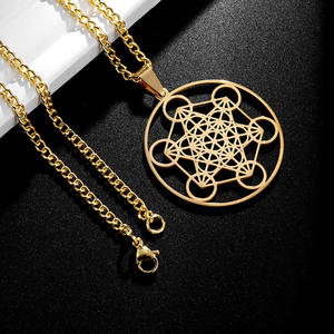 DS-06 Metatron kolye Metatron kolye kutsal geometri takı paslanmaz çelik kolye - Product Image 3