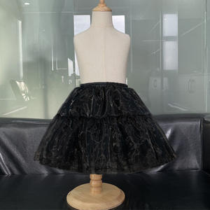 Robe de princesse pour enfant en modal à volants, style demoiselle d'honneur, pour petite hôtesse, mi-longue, réglable, avec soutien de volume, style Lolita, avec baleines - Product Image 6