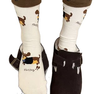 Chaussettes mignonnes en coton pour femmes, respirantes, absorbant la sueur, taille jeunesse W2053 - Product Image 4