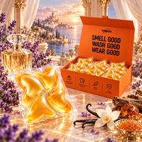 Coffret Cadeau de Luxe Premium 60 Capsules de Lessive Parfumées Dorées Florales avec Détachant pour la Lessive à Domicile et les Cadeaux