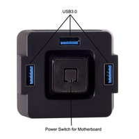 Contrôleur d'alimentation filaire pour ordinateur de bureau RGEEK ON/OFF Reset avec bouton USB3.0 Interrupteur Accessoire informatique