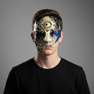 หน้ากากเวนิสสามตาสไตล์วินเทจ Divel Demon สำหรับงานปาร์ตี้หน้ากากแฟนซี หน้ากากพลาสติกฮาโลวีนธีมเอเลี่ยนสุดหลอน - Product Image 6