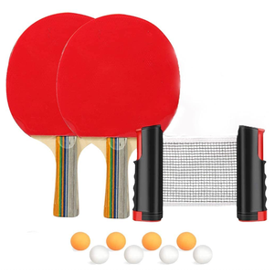 <span class=keywords><strong>Raquette</strong></span> de Tennis de Table professionnelle en bois, ensemble de 4 balles, <span class=keywords><strong>filet</strong></span> Portable - Product Image 5