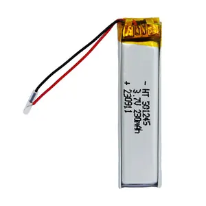 Hgih איכות 501245 סוללת ליפו 3.7v 230mah תא סוללת ליתיום פולימר