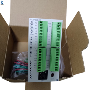 Contrôleur logique programmable PLC DVP28SS211R, 28 points, 16 entrées numériques, 12 sorties numériques, sortie relais, type fin standard, contrôle d'automatisation industrielle - Product Image 1