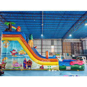 Toboggan aquatique gonflable géant tropical commercial arc-en-ciel <span class=keywords><strong>pour</strong></span> la <span class=keywords><strong>location</strong></span> événementielle et le plaisir aquatique en extérieur - Product Image 2