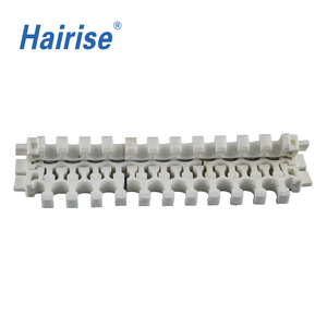 Cadenas de malla de plástico blanco transpirable, buena tracción, serie Har2300, Correa modular giratoria de rejilla rasante para línea de embalaje - Product Image 4