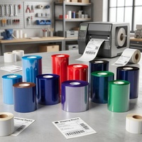 Ruban de transfert thermique Coditeck 60X300m CK18 Premium Wax, papier couché 5 étoiles, performance pour impression d'étiquettes mixtes