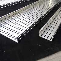 Canaux de câblage galvanisés à chaud EN 61537 avec couvercle ventilé verrouillable pour le support de câbles électriques industriels