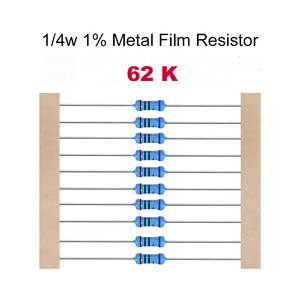 5000 pièces/boîte <span class=keywords><strong>62K</strong></span> Résistance à la Couche Métallique 1/4W 1R ~ 10M Résistance 1% Résistances pour les Projets DE BRICOLAGE et Expériences - Product Image 1
