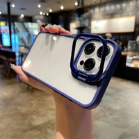 Coque pour iPhone avec anneau de caméra détachable en TPU PC violet pour modèles 14, 15, 16, 17 Pro, Plus, Max