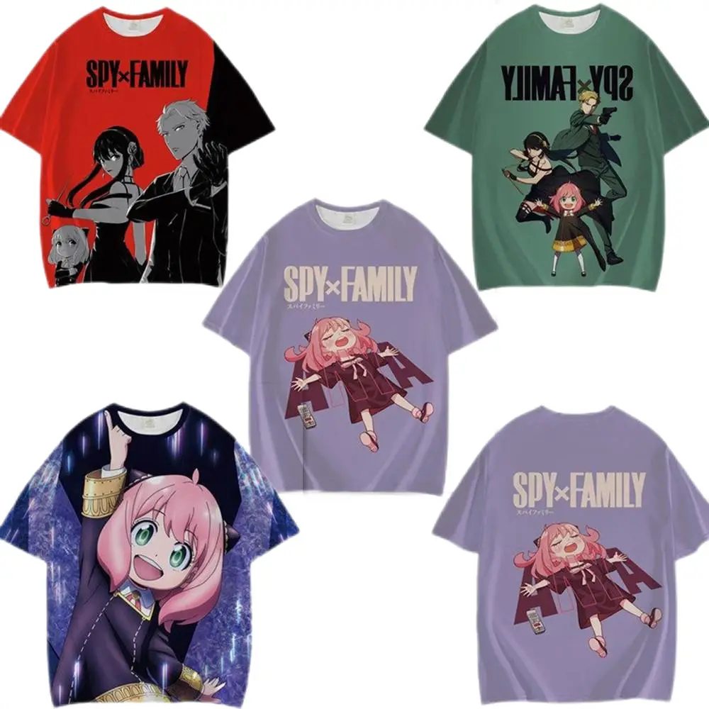 4สไตล์ SPY X FAMILY Anya Lord เสื้อยืด3D พิมพ์คอสเพลย์ญี่ปุ่นผู้หญิง/ผู้ชายอะนิเมะแฟชั่นเสื้อยืดฤดูร้อน