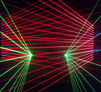 Offre Spéciale acheter RGB faisceau mobile Laser fête lumière LED DMX RGB Dj faisceau barre 6 yeux boîte de nuit scène mariage rouge vert lumière Laser