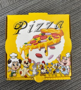 Carton de restauration ondulé 13 x 13 par Clay King, matériaux recyclés, impression, expédition pour pizza à emporter, pour les industries alimentaires - Product Image 3