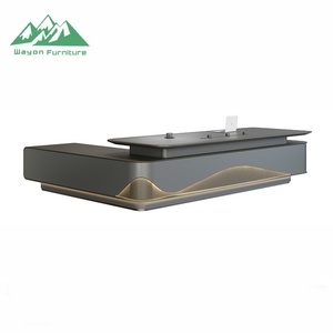 Escritorio <span class=keywords><strong>Ejecutivo</strong></span> Moderno Wayon con Inserto de Cuero y Amplios Cajones de Almacenamiento para Oficina <span class=keywords><strong>Comercial</strong></span> - Product Image 6