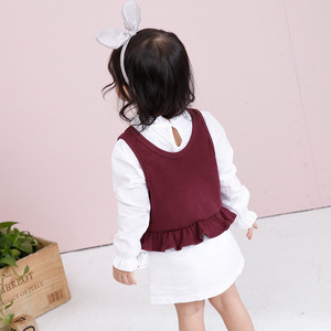 <span class=keywords><strong>Abbigliamento</strong></span> per Bambine, Set <span class=keywords><strong>di</strong></span> Vestiti Boutique in Cotone Tinta Unita, Completi a Due Pezzi per Bambine - Product Image 5