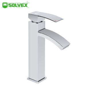 Robinet de lavabo professionnel SOLVEX à haut débit, à un seul trou, à double tube, sans contact, corps en alliage de zinc brossé, cartouche en céramique - Product Image 3