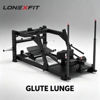 Machine à glute lunge à charge libre pour salle de sport professionnelle, entraîneur de squat Sissy avec doubles barres de guidage, supports de bandes et fonction Reverse Lunge