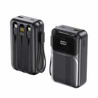 Batterie externe numérique portable mini 20000mAh 22.5W à charge rapide avec 3 câbles intégrés