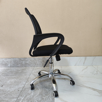 Chaise de bureau ergonomique moderne et simple à dossier mi-haut en maille, réglable en hauteur, inclinable et pivotante, de haute qualité pour visiteurs