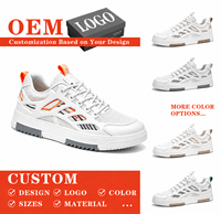Chaussures de skate en maille respirante pour hommes, baskets décontractées à plateforme plate, chaussures de marche légères pour hommes, chaussures d'extérieur quotidiennes