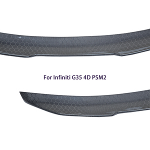 Alerón Trasero de Fibra de Carbono Estilo PSM para Serie G25 G35 G37 Sedán de 4 Puertas, 2007-2014 (no Compatible con STC) - Product Image 3
