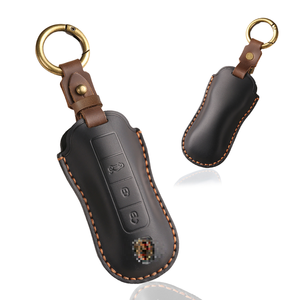 Funda para Llaves de Coche Hecha a Mano Estilo Vintage, Apta para Porsche Cayenne, Funda de Cuero Genuino para Llaves Macan718 Panamera - Product Image 5