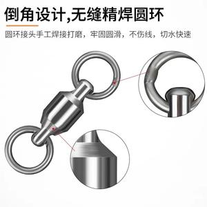 ตะขอเกี่ยวสแตนเลส Boyuan แบบหมุนได้ พร้อมห่วงลูกปืน อุปกรณ์ตกปลาทะเล ตัวเชื่อมโลหะ สำหรับเหยื่อตกปลาทะเล - Product Image 5