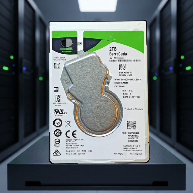 ST2000LM015 2TB SATA 6Gb/s 5400RPM 128MB Cache 2.5inch 7mm SMR Internal Notebook HDD Hard Disk Drive for Laptop Storage
