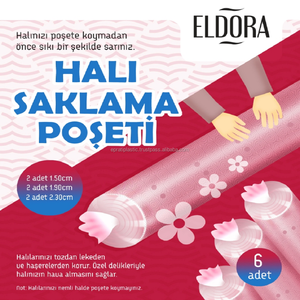 Custom Logo HDPE Waterproof Plastic Rug Storage Bag Color Zip Tie Vent Hole Carpet <b>Polybag</b> - Product Image 6