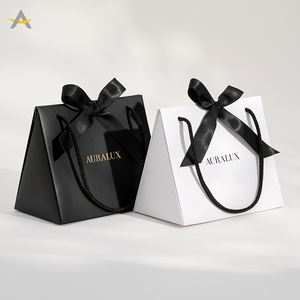 Caja de Regalo de Joyería Plegable de Papel de Lujo con Logotipo Personalizado Auralux, con Asa, para Anillos, Aretes, Pulseras y Collares - Product Image 3