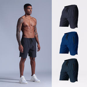 Short de basket-ball pour homme avec logo personnalisé en stock, taille moyenne, séchage rapide, maille, longueur genou, motif solide, décontracté - Product Image 1
