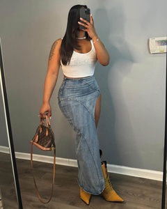 Ventes en gros, best-seller, été 2026, mode féminine, jupes longues sexy pour femmes - Product Image 2